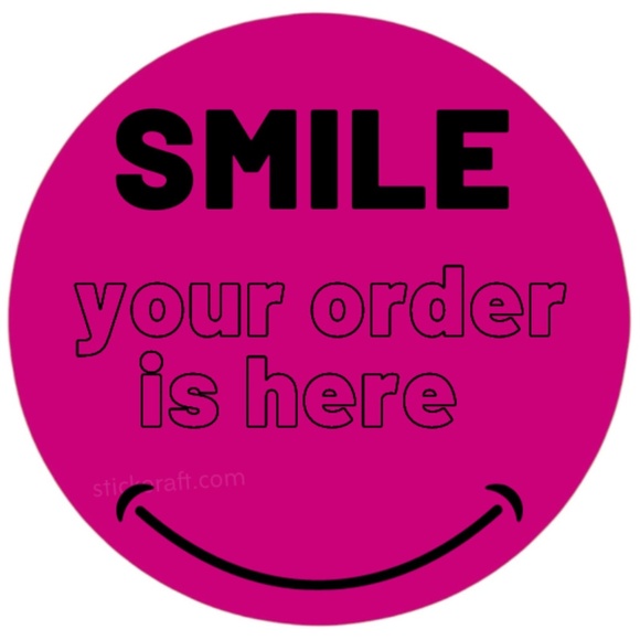 Smile Your Order Is Here Stickers - Round Packaging Labels - 100 Pcs Pack - Picture 6 of 13